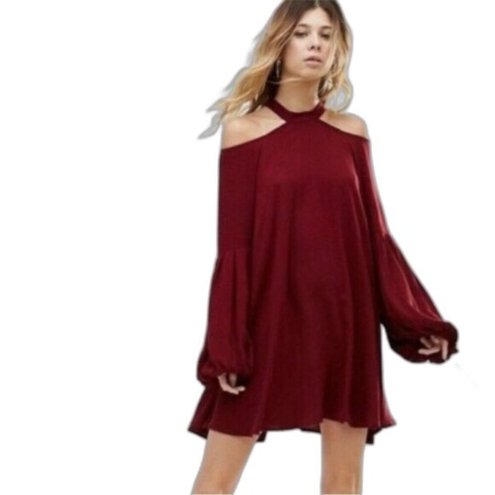 Free People Drift Away Long Sleeve Dress Medium